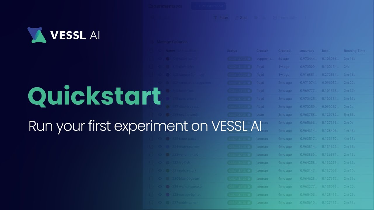 Getting started with MLOps – Using VESSL to log and track ML experiments