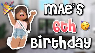 Mae’s 6th Birthday!! 🎉 | Roblox Bloxburg Family Roleplay | **WITH VOICE**