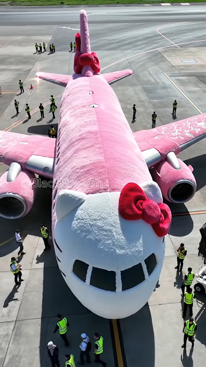 📣Baru!! Pesawat Bertemakan Hello Kitty Super Keren😘🛩😍 #imut #lucu #keren #travel #traveling