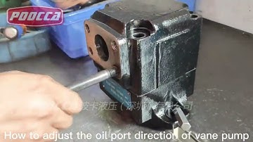 how to adjust the oil port direction of vane pump