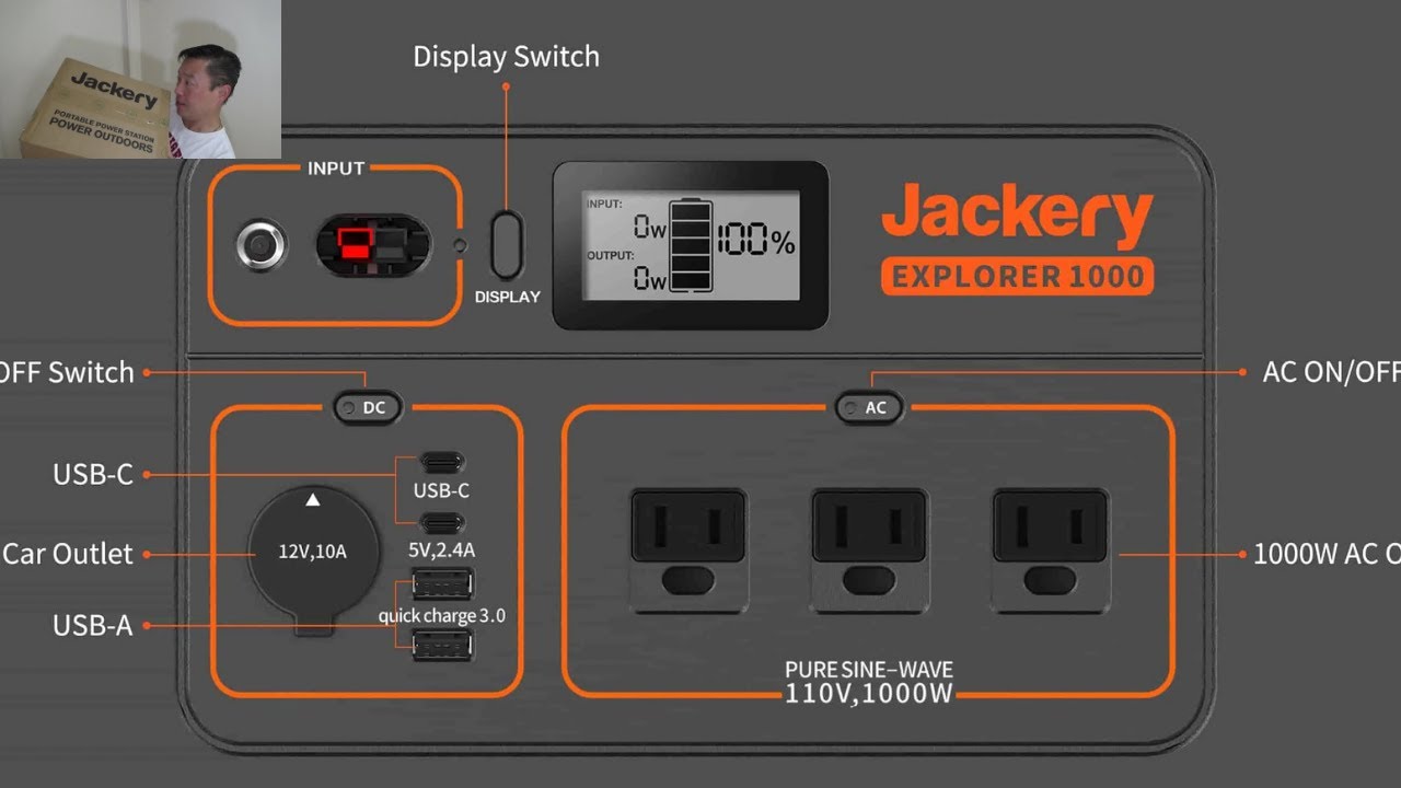 JACKERY 1000 Portable Power/Outdoor generator-CAMPING