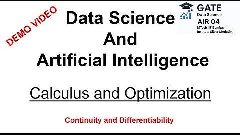 Gate Data Science | Continuity and differentiability | IIT Bombay - AIR 04 #gateda #gatedatascience