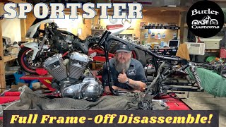 Harley Sportster Full Frame Off Disassemble!