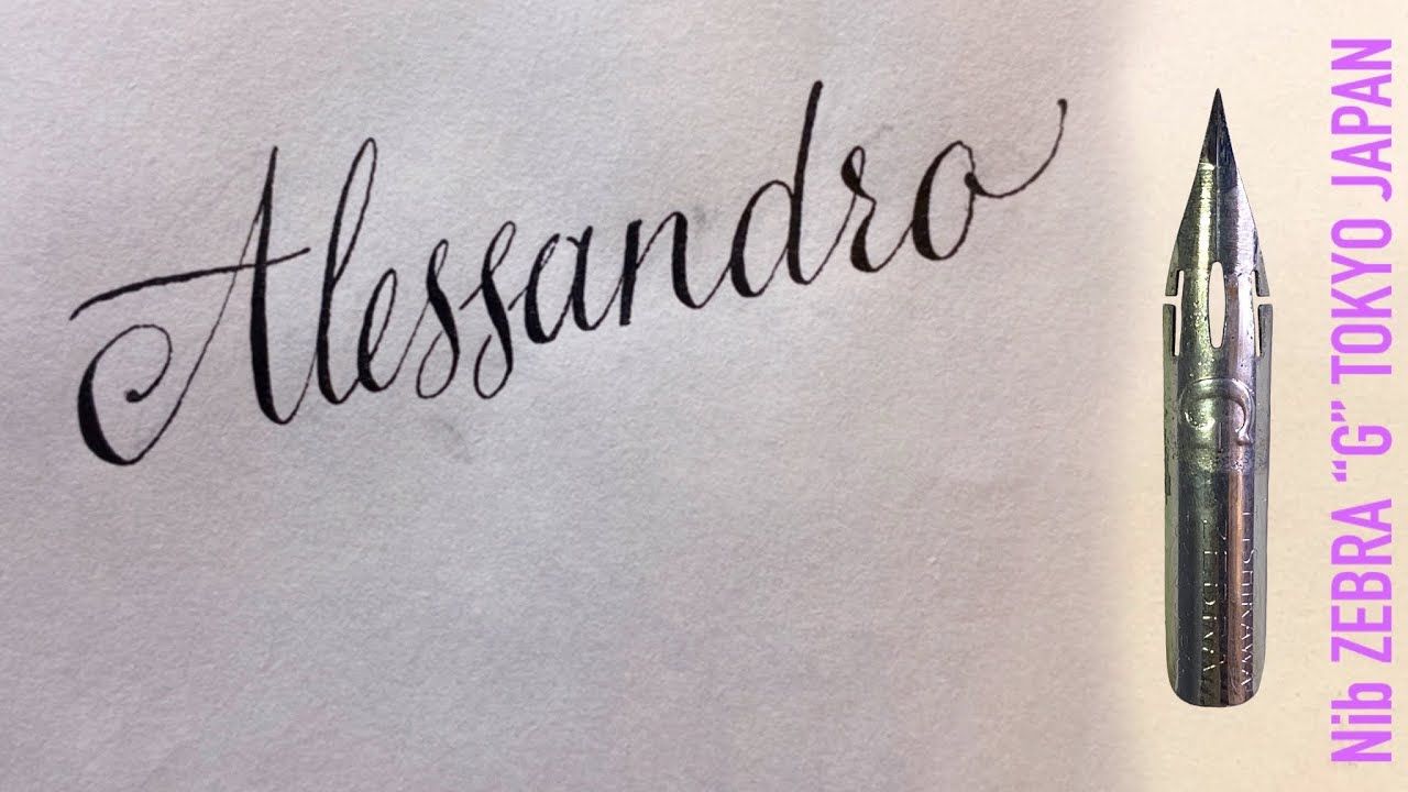 Master write. Красивый почерк by ALPHABETMAN. Alessandro имя письменными итальянскими буквами.