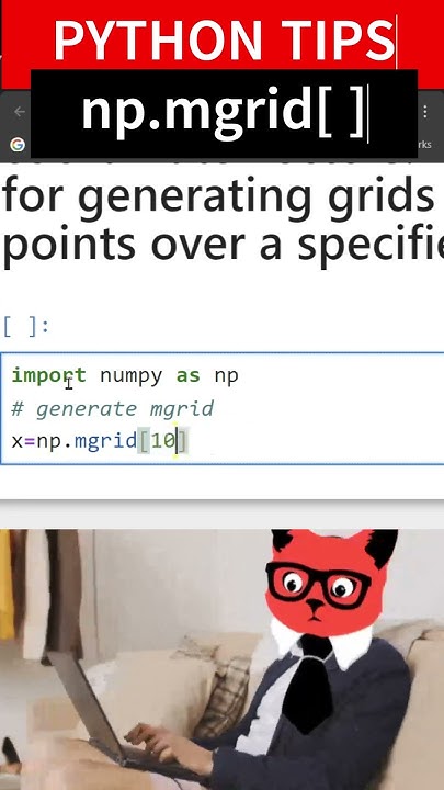 PYTHON NUMPY GRID function#youtubeshorts #coding #pythonforbeginners # ...