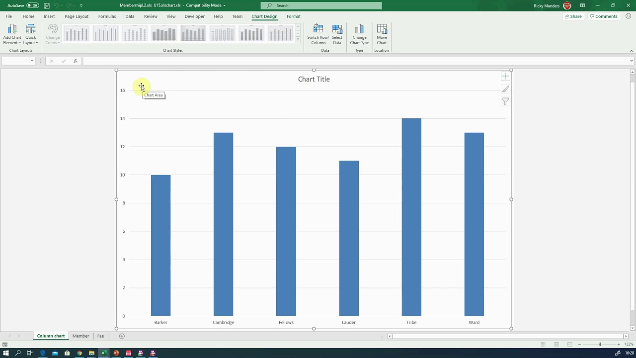 Column chart tutorial - YouTube