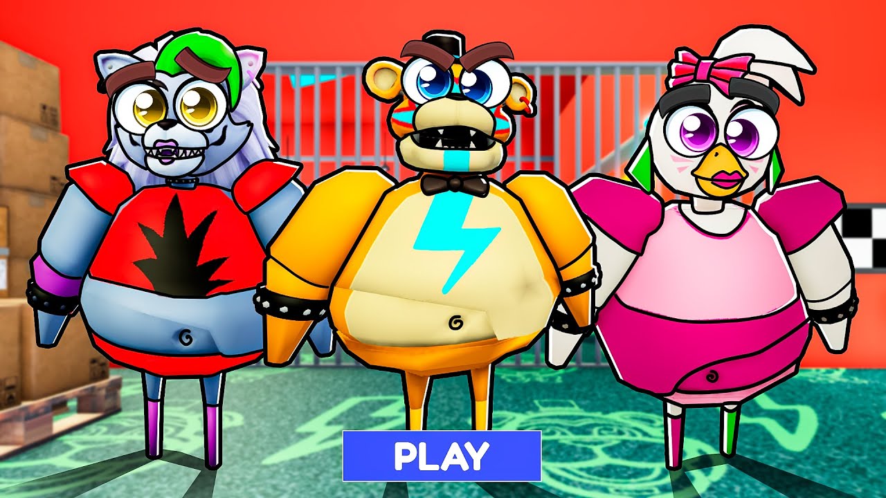 Playing as EVERY GLAMROCK ANIMATRONIC in Barry's Prison Run