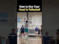 How to Use Your Head #volleyball #volleyballskills