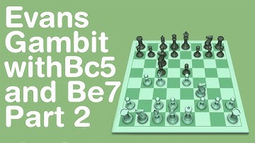 The Evans Gambit with  5. Bc5 and 5. Be7 -Part 2