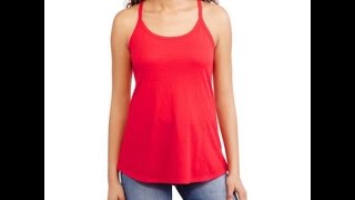 No Boundaries Juniors Essential Ringer Tank Red
