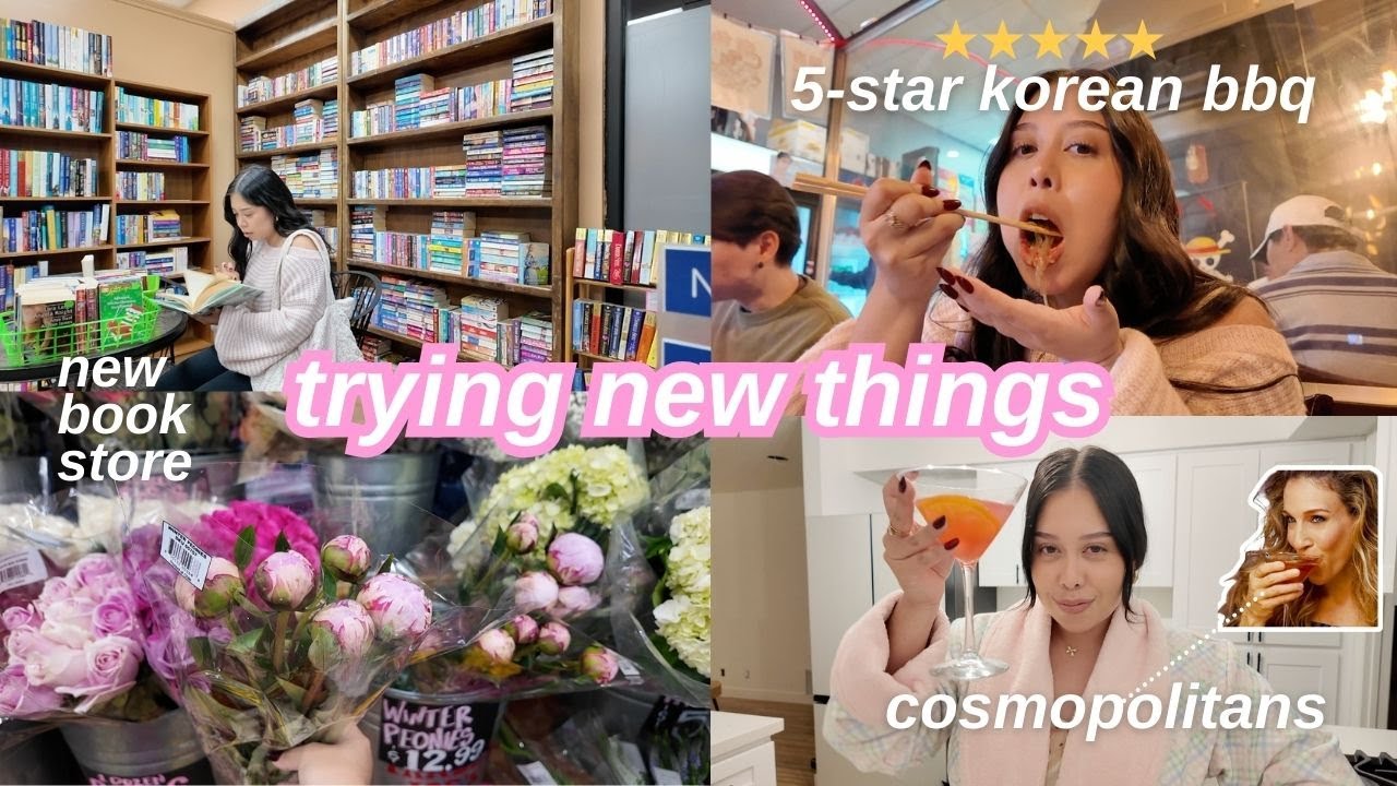 ASMR Vlog | ♥ thrifting, bookstore, & cosmos! (clicky whispered voiceover)
