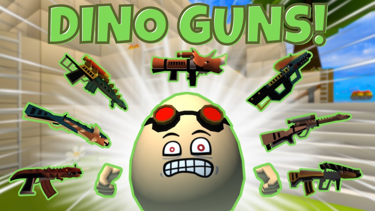 Shell Shocker Rarest Guns 10 Kill Streak With Dino Guns! | New Update | Shell Shockers - YouTube