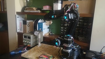 Repeatability test. 3d printed robot arm.