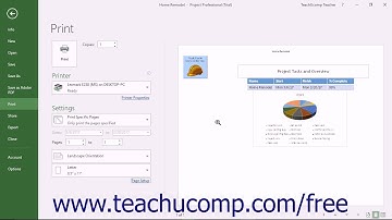 Project 2016 Tutorial Printing Reports Microsoft Training