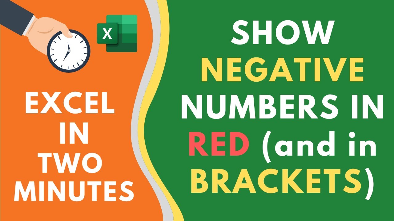 Show Negative Numbers In Red Color (With A Bracket) In Excel