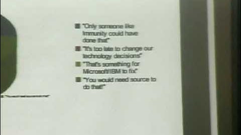 Owasp5055 Part4 - MEMORY CORRUPTION AND BUFFER OVERFLOWS, with Dave Aitel.