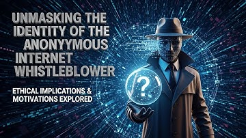 Unmasking the Identity of the Anonymous Internet Whistleblower #TheDigitalPhantom#MostWanted
