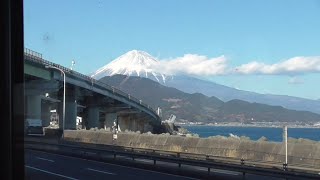 JR東海道線から見た富士山（安倍川橋梁～由井）2021年2月3日