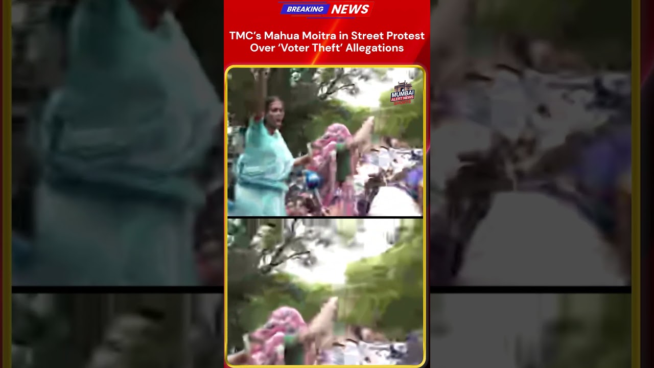 TMC’s Mahua Moitra in Street Protest Over ‘Voter Theft’ Allegations