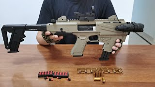 Glock DIY Carbine Kit Unboxing 2022 - Shell Ejecting Soft Bullet Toy Gun screenshot 5