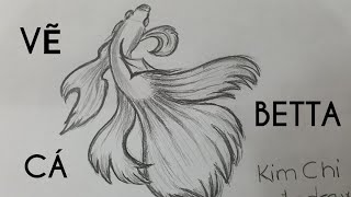Cách Vẽ Cá Betta Đơn Giản Bằng Bút Chì - How To Draw Betta Fish With Pencil  L Kim Chi Art & Draw - Youtube