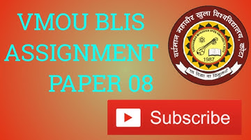 BLIS ASSIGNMENT PAPER 08