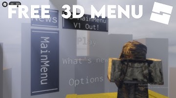 (NEW VERSION OUT) *FREE* Advanced 3D Menu Screen Gui Roblox Studio!