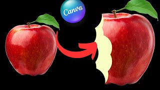 Photo Manipulation | Add bite mark effect to an Apple or other Fruit | Canva Graphic Design Tutorial screenshot 4