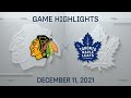 NHL Highlights | Blackhawks vs. Maple Leafs - Dec. 11, 2021