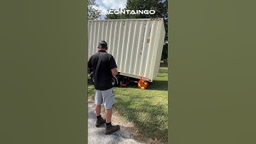 Dropping off a container is easy with the ContainGo Mobilizer Trailer! #movingcontainers