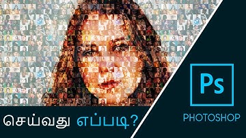 Photo Mosaic Portrait Effect in Photoshop in Tamil