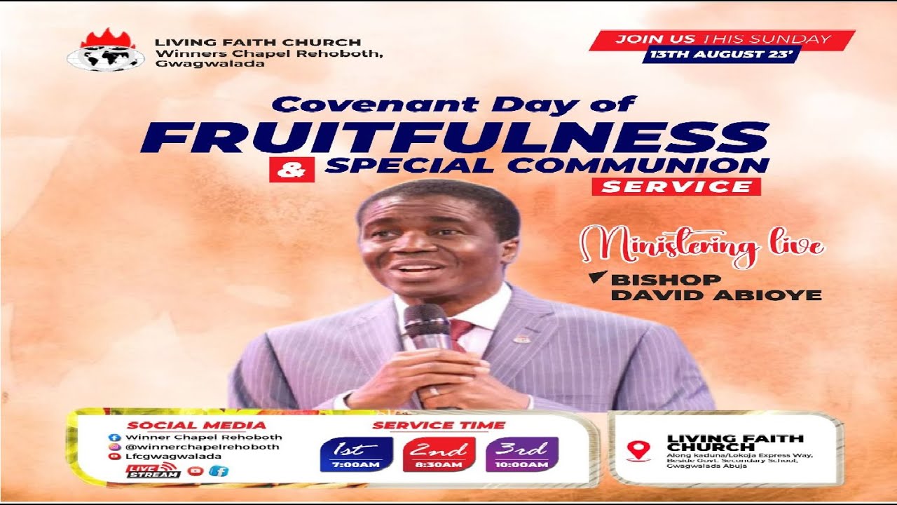 COVENANT DAY OF FRUITFULNESS SERVICE I 1ST SERVICE I LFC GWAGWALADA, ABUJA I 13TH AUGUST, 2023