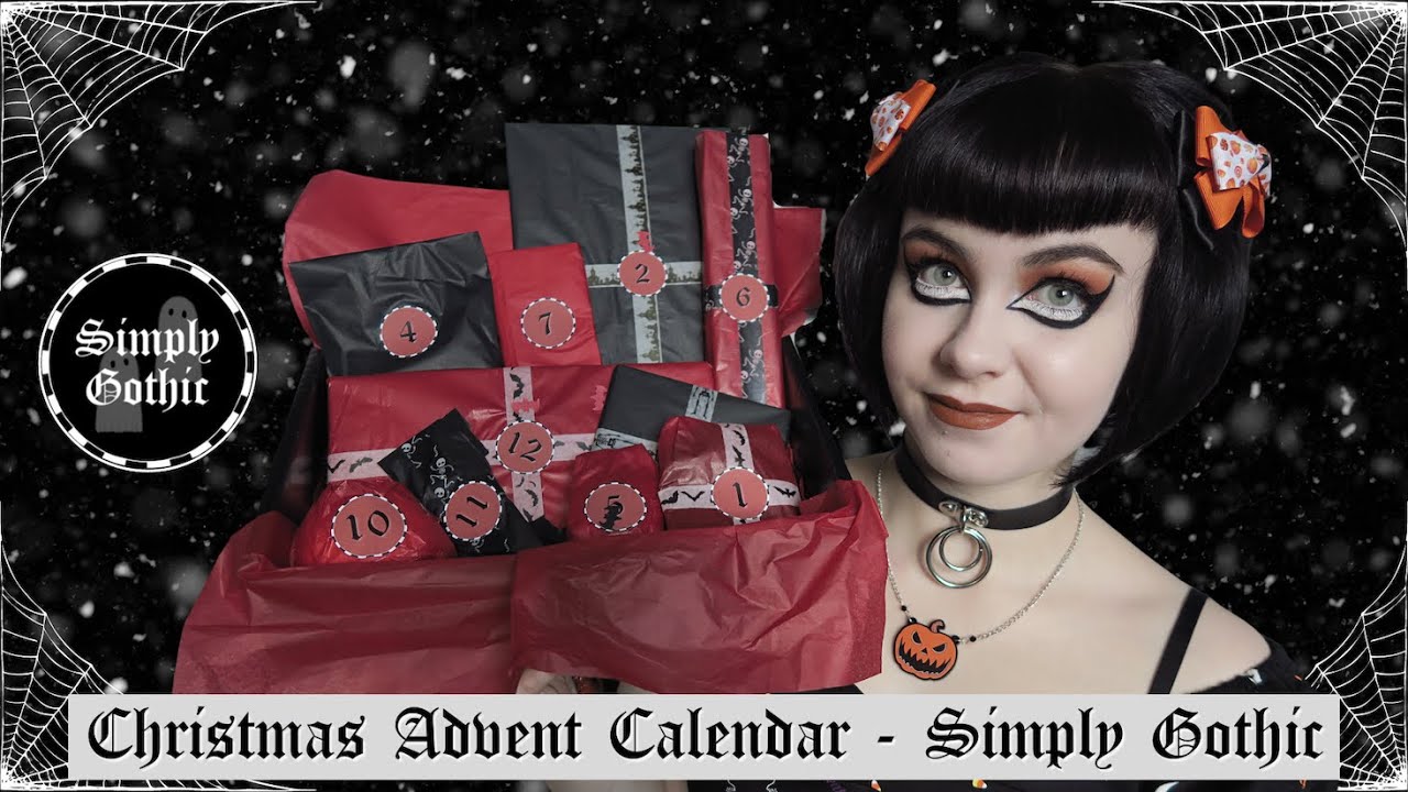 GOTH CHRISTMAS ADVENT CALENDAR SIMPLY GOTHIC SPOOKY HOME DECOR