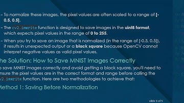 Resolving the black square issue while saving MNIST images with cv2.imwrite