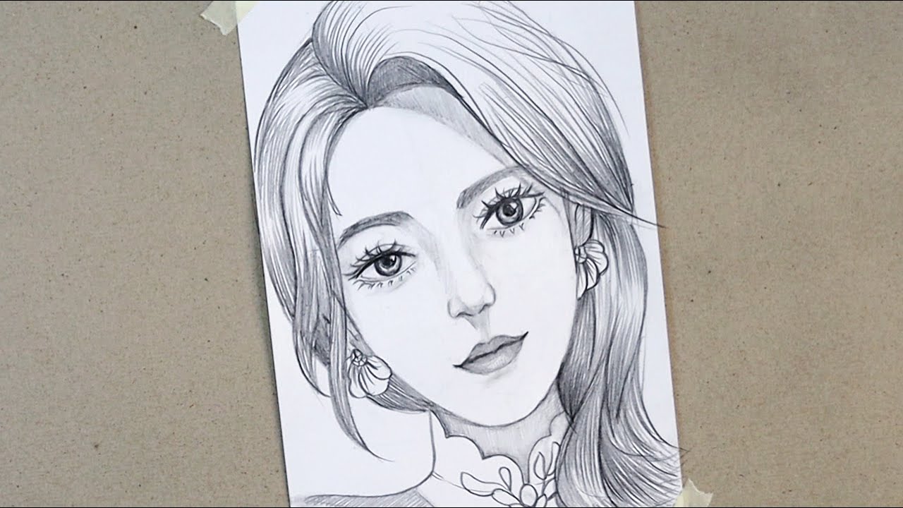 V chn dung c gi bng bt ch _ How to draw face I NC Plan