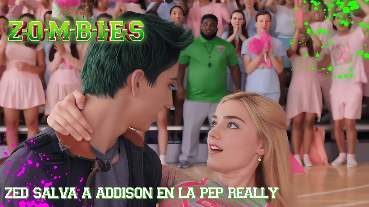 ZOMBIES | Zed Salva A Addison En La Pep Really ( Clip#5 / Latino ) Disney Channel