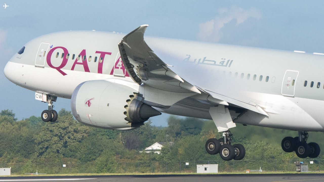 4K- Close Up Morning Rotations- Planespotting at Manchester Airport Runway 23L