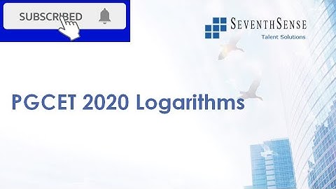 PGCET 2020 - Basics of Logarithms (Check Description below)