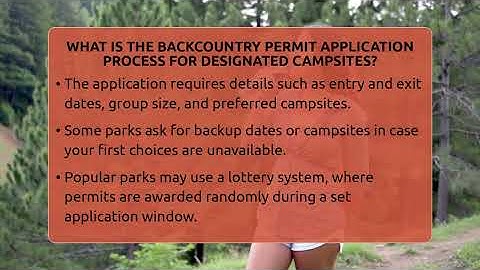 What Is The Backcountry Permit Application Process For Designated Campsites? - Exploring Campgrounds