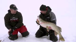 IFISH PRO tip up on lake of the woods with In-Depth Outdoors, "March Pike Extravaganza 2014"