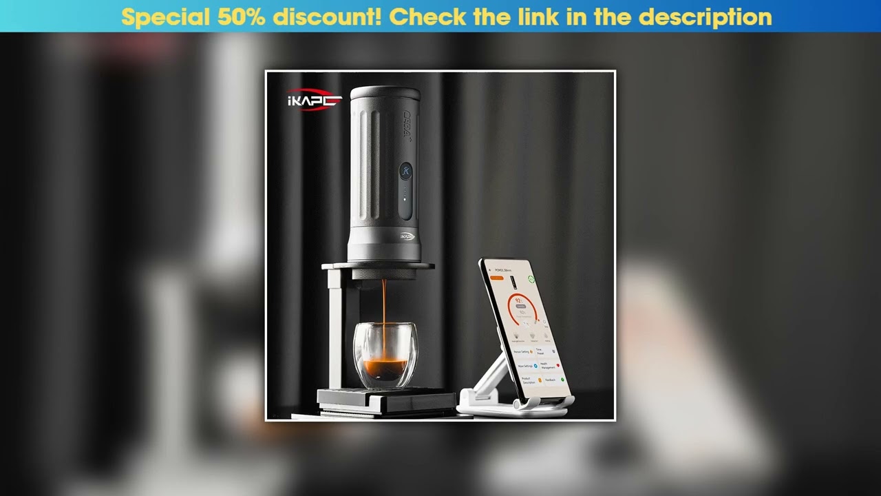 Must Buy IKAPE Kapo K2 Portable Coffee Machine/Bluetooth connection/Timer Function,51/58mm Espresso