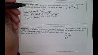 NorthArk MAT 2133 Section 5.3 Example 5-24 Binomial Mean, Variance, and Standard Deviation