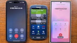 iPhone 15 PM & Samsung S24U Outgoing Call Competition to Samsung S3 + Conference Incoming Call