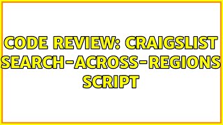 Code Review: Craigslist search-across-regions script