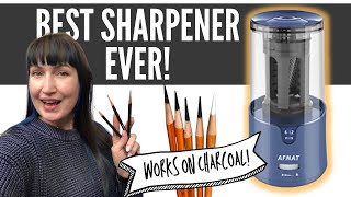 PS-B06 AFMAT Long Point Pencil Sharpener, Drawing Pencils Sharpener, Pencil  Sharpener Electric, 6-8.5mm Charcoal Pencil Sharpener for S