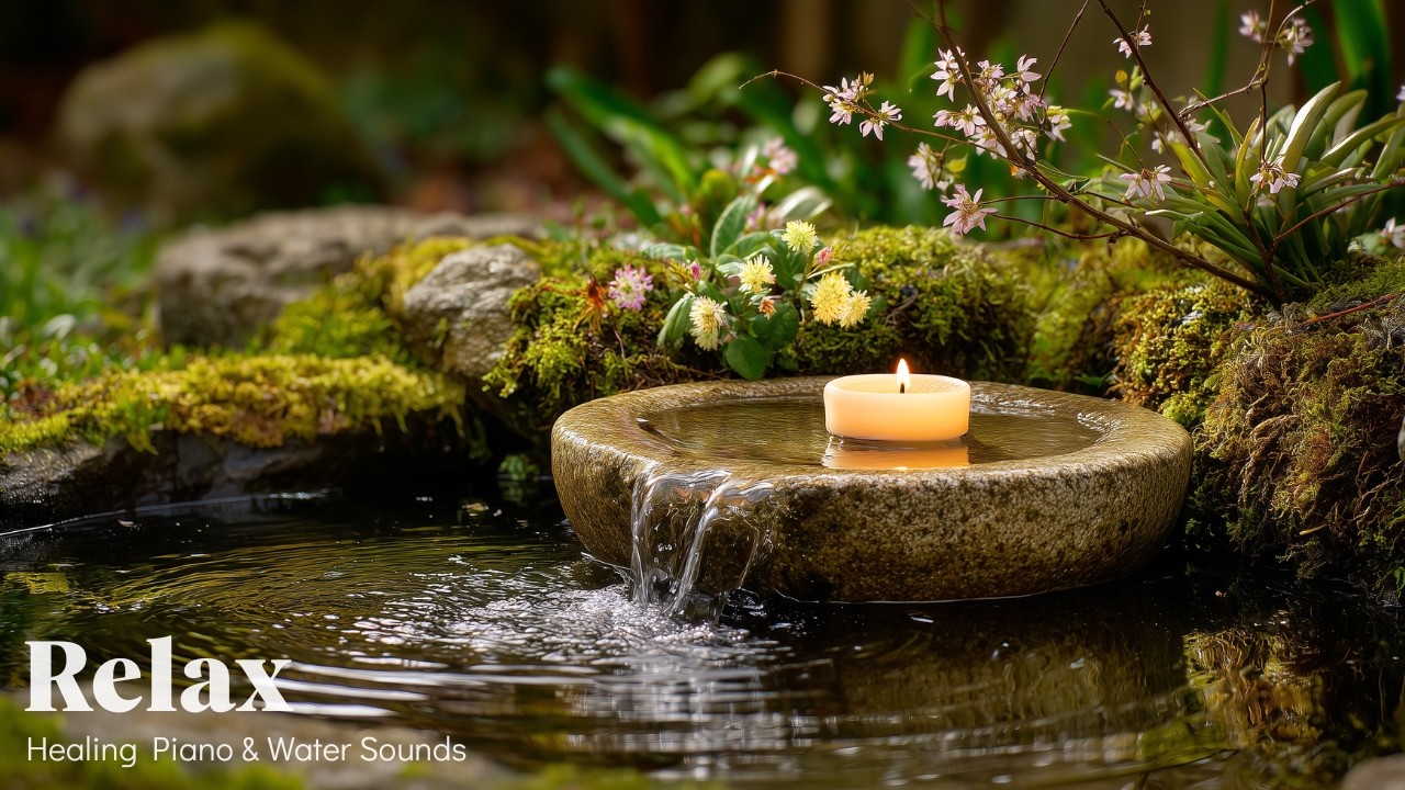 Healing Music for Mind & Body 🌿 Japanese Garden with Soothing Water Sounds for Deep Sleep