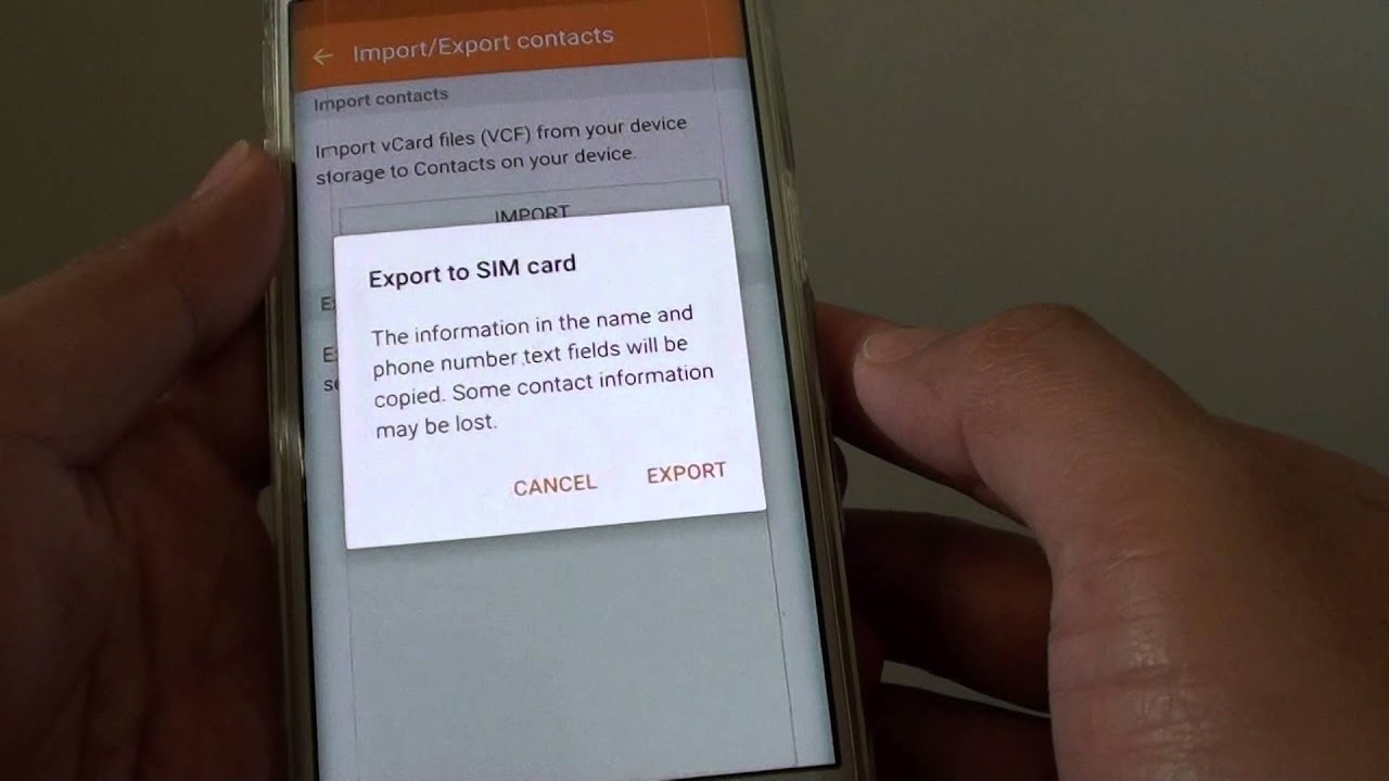 Samsung Galaxy S6 Edge How To Export Contact List To SIM Card YouTube Samsung Galaxy S6 Edge How To Export Contact List To SIM Card YouTube