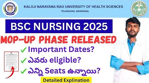 Knruhs Bsc Nursing Mop-Up phase Web Options Released ?✨| KNRUHS bsc nursing web options 2025
