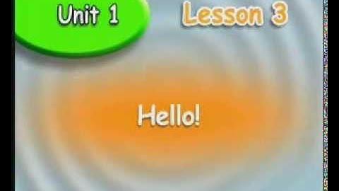 Welcome 1, Unit 1, Lesson 3