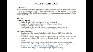 UTS Sistem Basis Data ( Entity Relationship Diagram )